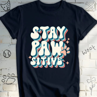 Stay Paw-sitive Retro T-Shirt