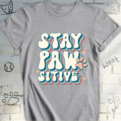 Stay Paw-sitive Retro T-Shirt