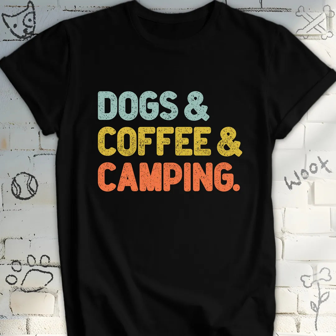 Dogs, Coffee, and Camping T-Shirt