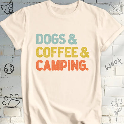 Dogs, Coffee, and Camping T-Shirt