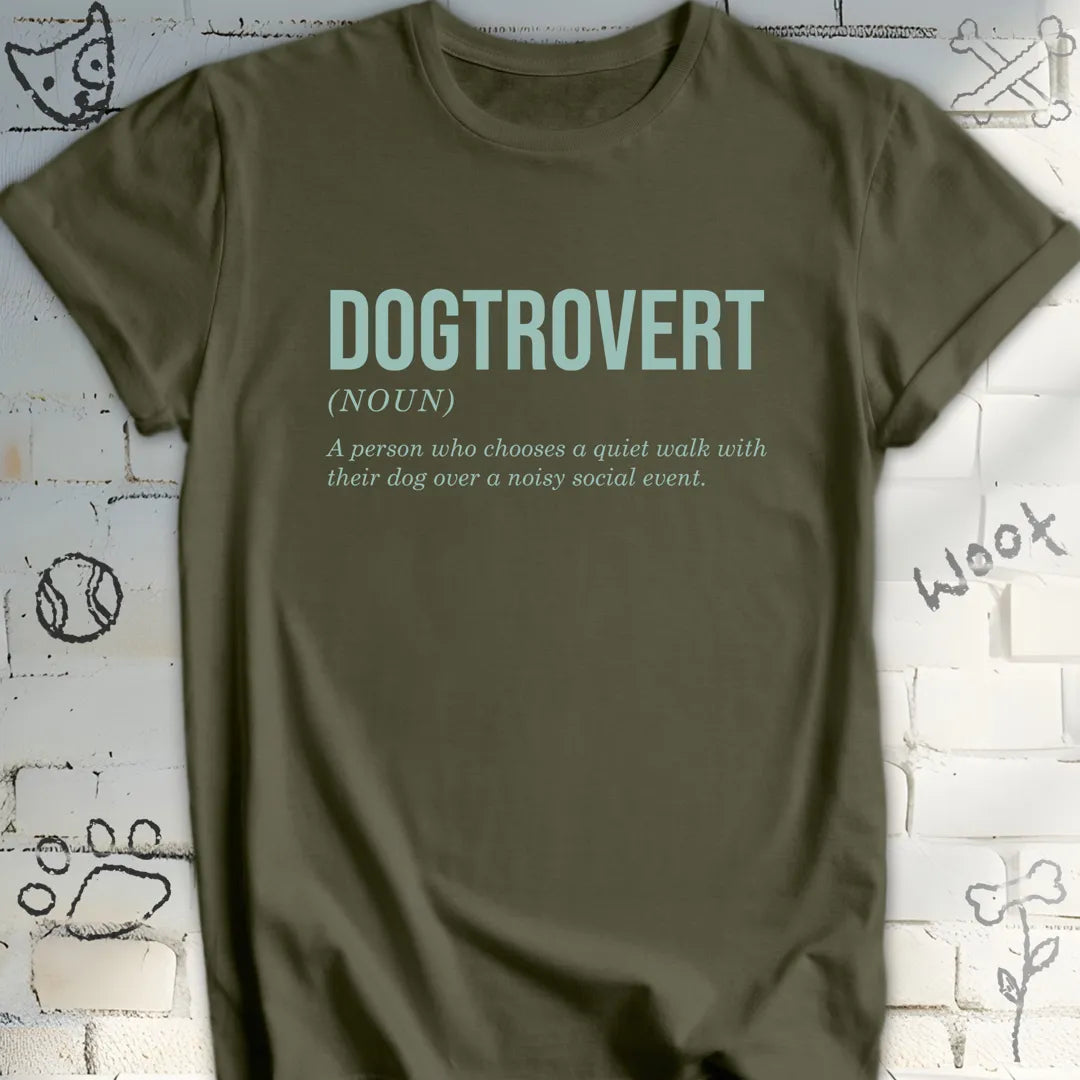 Funny Dogtrovert Definition T-Shirt