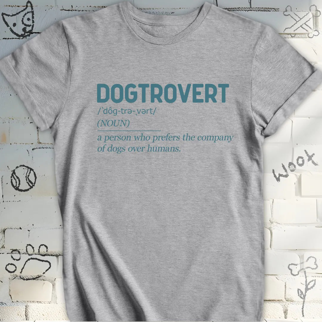 Dogtrovert Definition Tshirt – For Solopaws Time