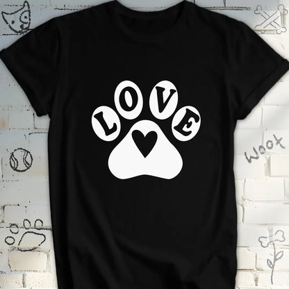 Love Paw Print Dog T-Shirt