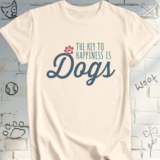 The Key to Happiness Is Dogs T-Shirt