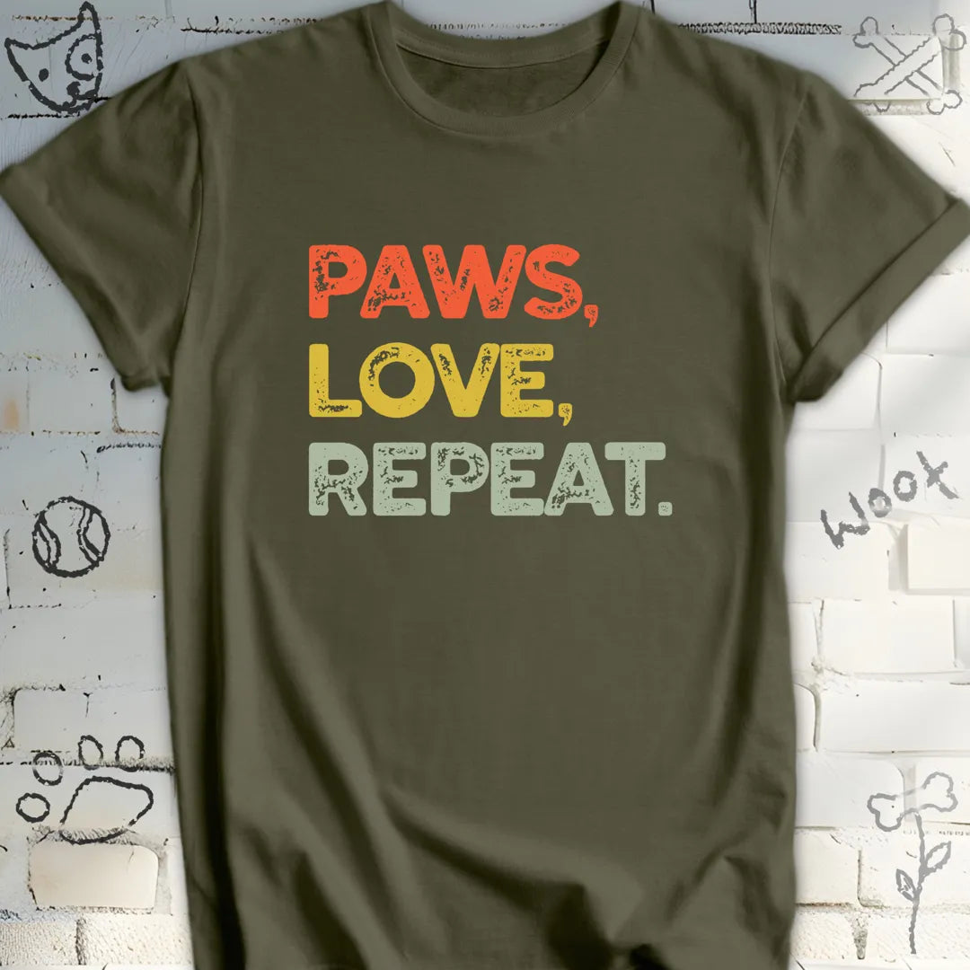 Paws, Love, Repeat Dog T-shirt